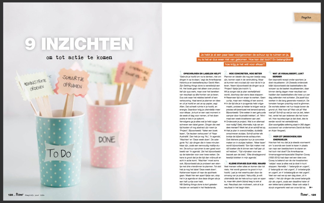 Flow: dingen voor elkaar krijgen